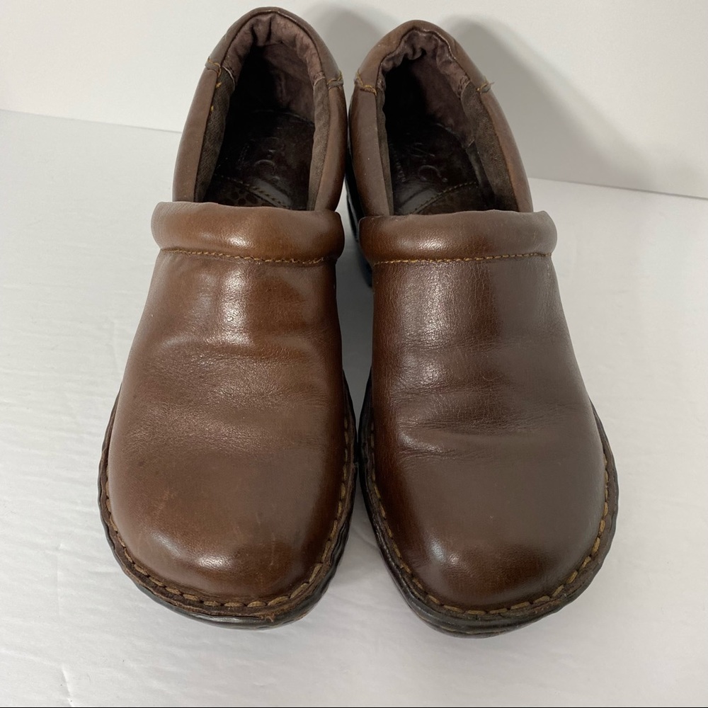 b.o.c. Peggy Leather Clogs Women's Comfort Shoes Size 6 or 36.5 Nursing Workwear